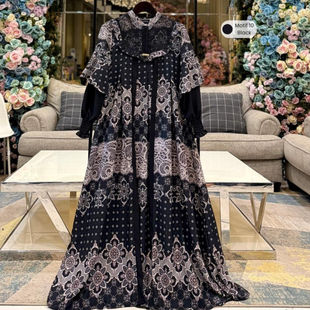 Haniya Dress – Gaun Muslimah Berlapis Elegan