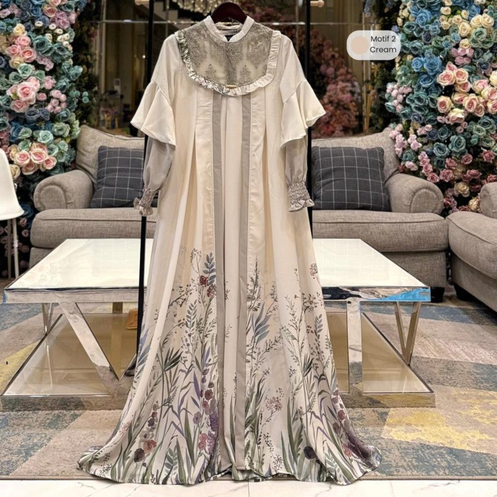 Haniya Dress – Gaun Muslimah Berlapis Elegan