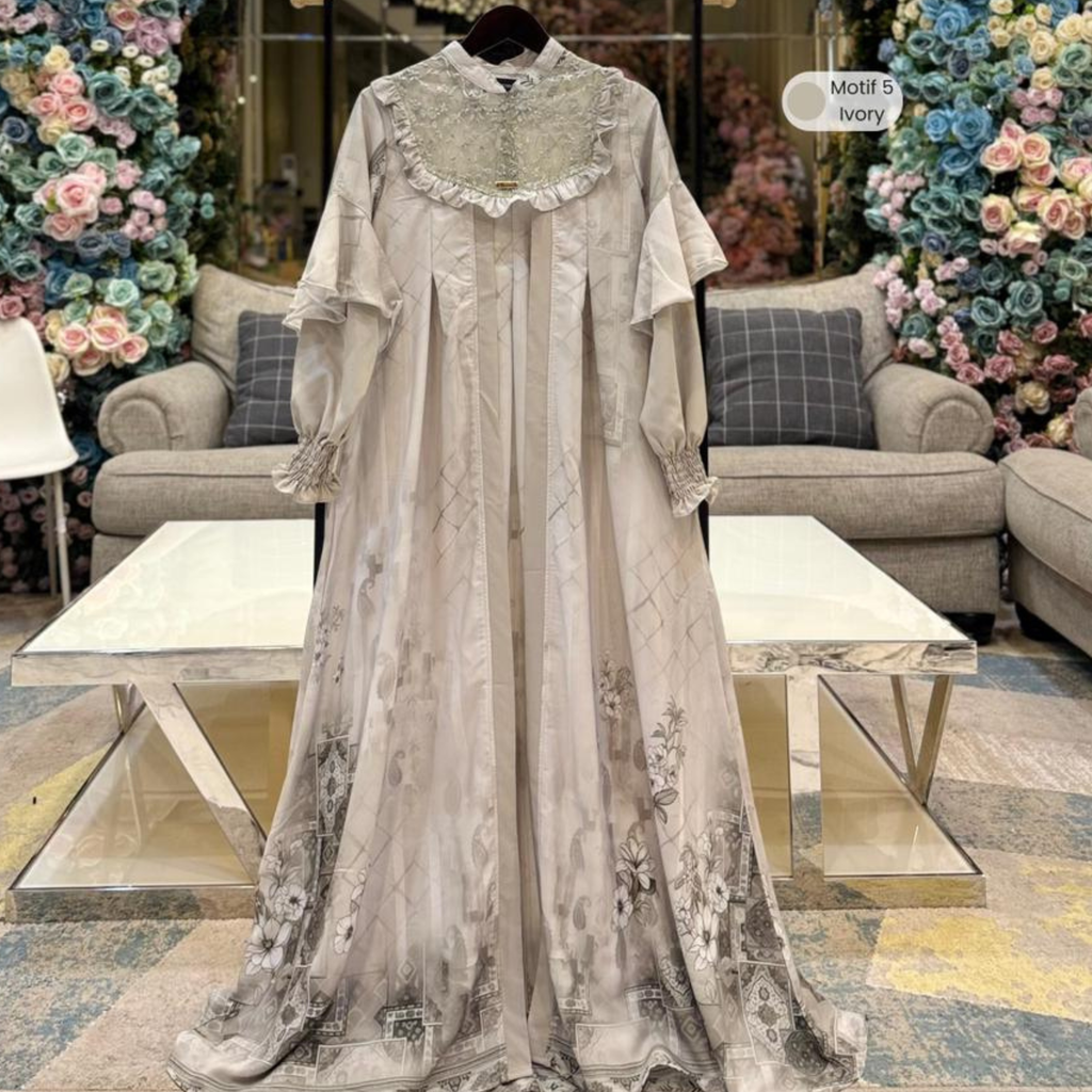 Haniya Dress – Gaun Muslimah Berlapis Elegan