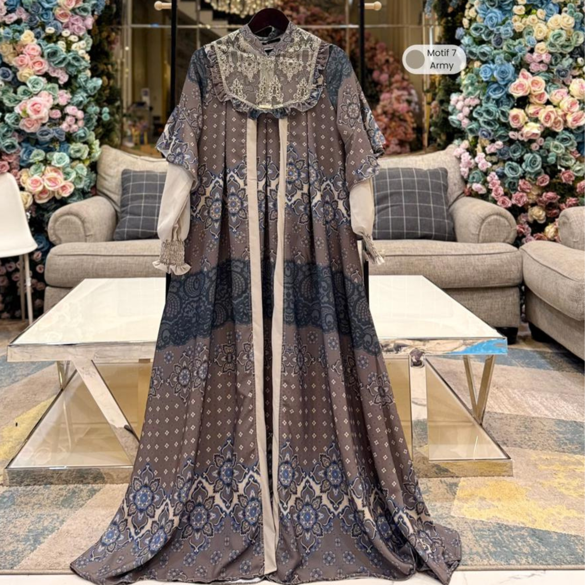 Haniya Dress – Gaun Muslimah Berlapis Elegan